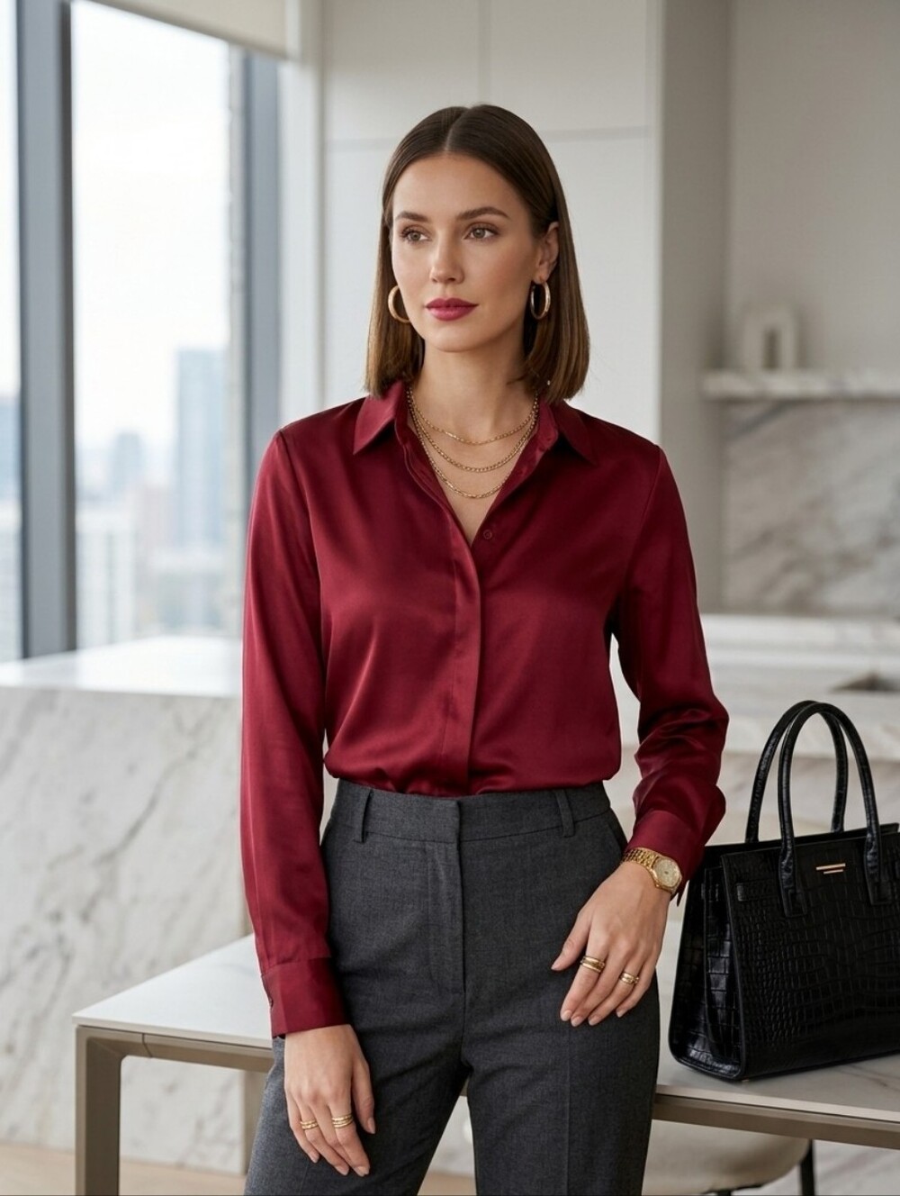 Button Down Blouse - Picture 8 of 9